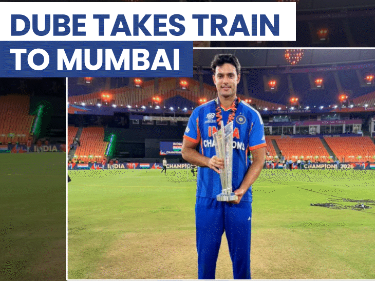 Shivam Dube boards AC 3-Tier train after T20 WC win:Indian star took upper berth, was almost 'caught' by ticket checker