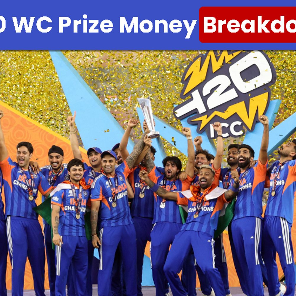 India awarded ₹24 crore for T20 World Cup win:Pakistan bag ₹4.8 crore after Super 8 exit; breakdown of ICC's ₹103.77 crore prize money