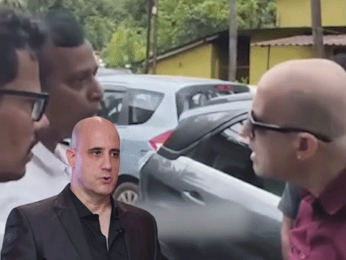 Actor Ashwin Mushran’s car hits bike in Goa:Crowd surrounds him after accident; local leader alleges his wife spat on him