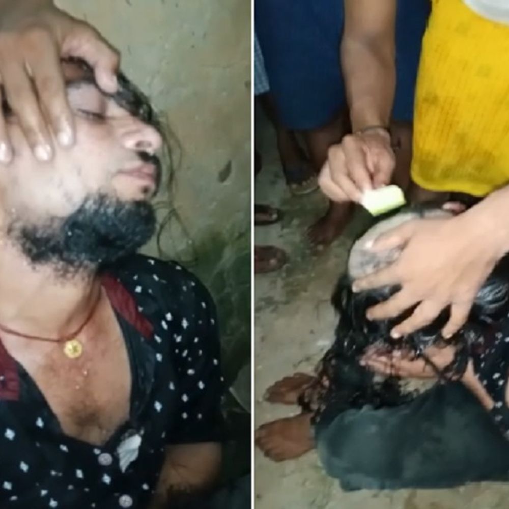 बाल मुंडवाकर युवक को गांव में घुमाया, VIDEO:रोहतास में प्रेमिका से मिलने गए प्रेमी को गांव वालों ने पकड़ा, रेप का आरोप लगाकर जमकर पीटा, फिर सिर मुंडवाकर गांव में घुमाया