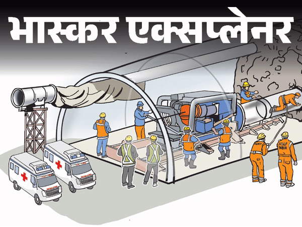 भास्कर एक्सप्लेनर- 41 मजदूर, 13 दिन और 6 बड़ी अड़चनें:कुछ तकनीक, कुछ जुगाड़; उत्तरकाशी टनल से जीवित निकालने के लिए क्या-क्या किया गया