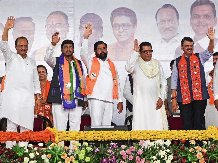 क्या BJP के हाथ से खिसक रहा महाराष्ट्र:शिंदे-अजित हटे, तो 48 सीटें और घटेंगी; INDIA ब्लॉक 180 सीटों पर मजबूत