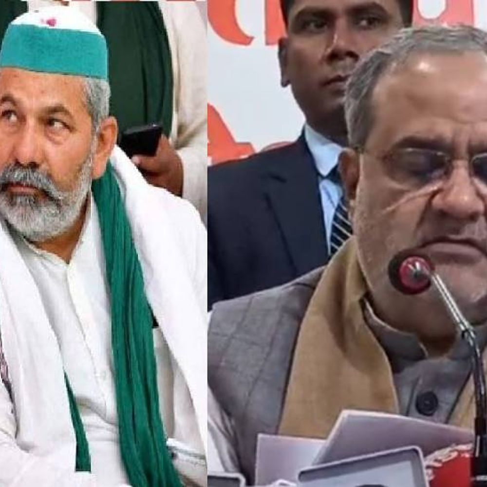 भाकियू नेता के बयान पर सियासी बवाल:भाजपा प्रदेशाध्यक्ष भूपेंद्र बोले–नरेश टिकैत न बनें आतंकियों के पैरोकार