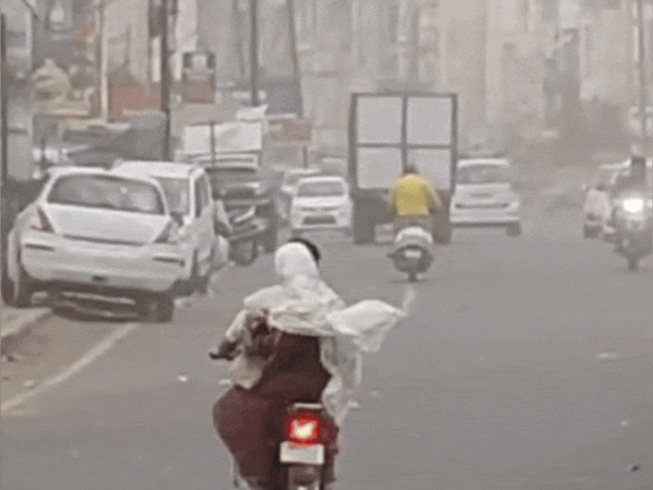 विदिशा में तेज आंधी के साथ बारिश:60 किमी प्रति घंटे की रफ्तार से उखड़ा पेड़, एक दिन में 6 डिग्री गिरा तापमान