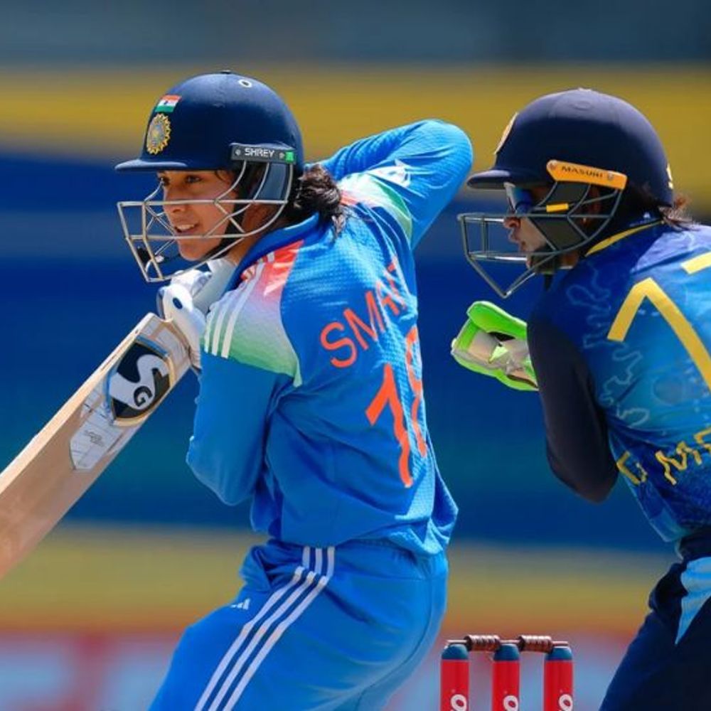 विमेंस ट्राई-सीरीज-भारत ने श्रीलंका को 343 रन का टारगेट दिया:फाइनल में मंधाना का शतक; वनडे में हाईएस्ट सेंचुरी वाली तीसरी महिला