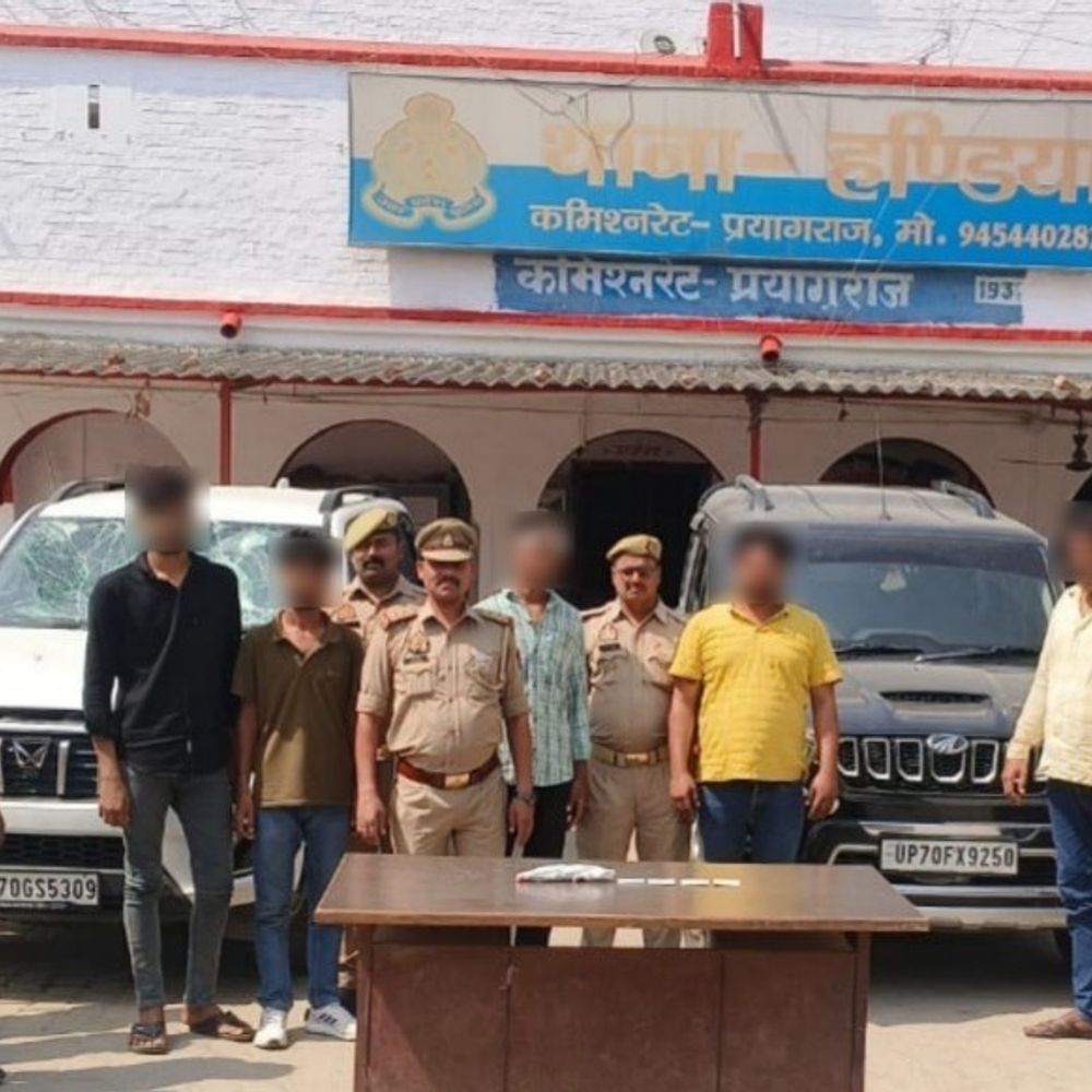 प्रयागराज में दो गुटों के बीच फायरिंग:7 आरोपी गिरफ्तार, 3 नाबालिग हिरासत में; अवैध तमंचा और कारतूस बरामद