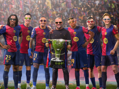 बार्सिलोना ने 28वीं बार जीता ला-लीगा:एस्पान्योल को 2-0 से हराया, दो मैच शेष रहते बना चैंपियन; 17 साल के यामल ने गोल दागा