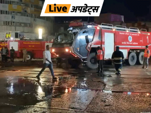 भास्कर अपडेट्स:केरल के कोझिकोड में टेक्सटाइल मार्केट में आग लगी, जान का नुकसान नहीं