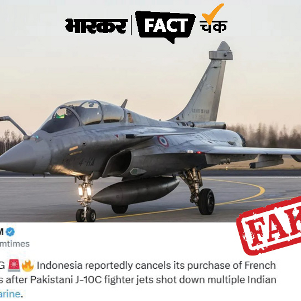 पाकिस्तान का दावा फर्जी निकला:कहा था- हमारी सेना द्वारा राफेल मार गिराने के बाद इंडोनेशिया ने फ्रांस से फाइटर प्लेन डील खत्म की