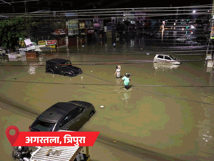 नॉर्थ-ईस्ट के 4 राज्यों में 2 दिन में 32 मौतें:अरुणाचल में कार खाई में गिरी; मिजोरम में लैंडस्लाइड, 13 घर ढहे; सिक्किम में 1500 टूरिस्ट फंसे