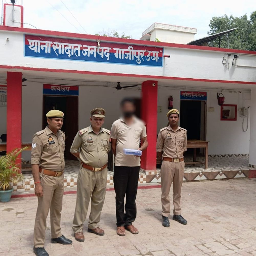 किसान की गोली मारकर हत्या:20 दिन बाद पड़ोसी आरोपी गिरफ्तार, 9 एमएम पिस्टल बरामद