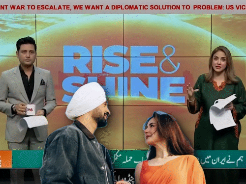 पाकिस्तानी मीडिया चैनल ने दी भारत को चुनौती:कहा- दिलजीत के साथ हानिया आमिर हैं, जो मर्जी कर लें फिल्म रिलीज होगी, उसके पीछे पड़ गए हैं