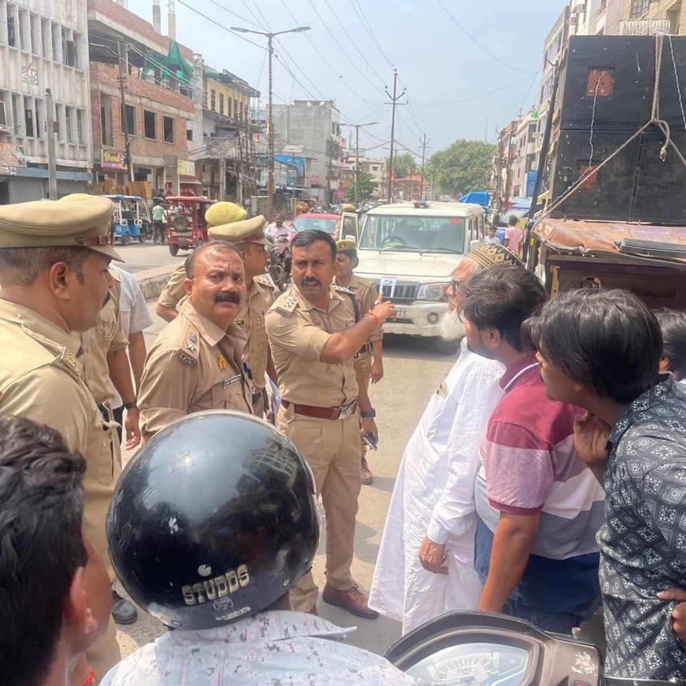 मोहर्रम जुलूस की तैयारी:DCP सेंट्रल ने साउंड सिस्टम की जांच की, आयोजकों को दिए निर्देश
