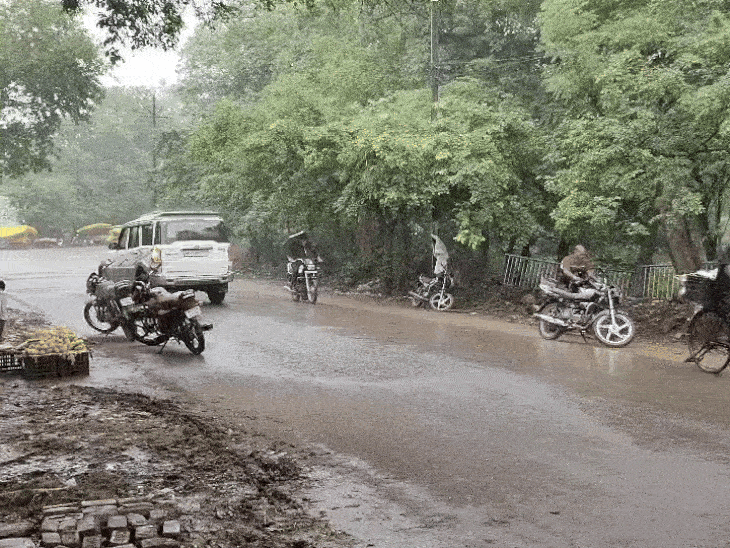 नर्मदापुरम में पिछले साल से 7 इंच अधिक बारिश:रविवार सुबह से गिर रहा पानी; 30 जून से तेज बारिश की संभावना