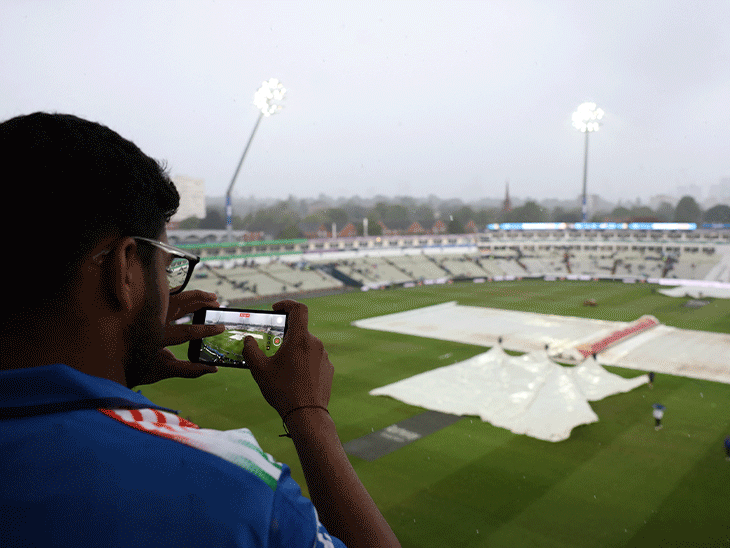 बर्मिंघम टेस्ट- बारिश से खेल शुरू होने में देरी:आखिरी दिन भारत जीत से 7 विकेट दूर; इंग्लैंड को 90 ओवर में 536 रन की जरूरत