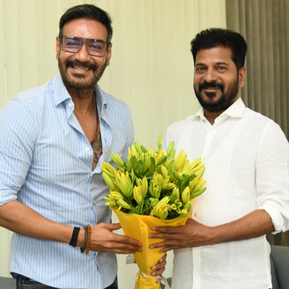 अजय देवगन ने की तेलंगाना CM रेवंत रेड्डी से मुलाकात:तेलंगाना में वर्ल्ड क्लास फिल्म स्टूडियो और इंस्टीट्यूट बनाने का प्रस्ताव दिया, जल्द काम शुरू हो सकता है