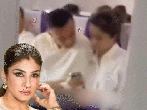 फ्लाइट में चोरी-छिपे बनाया गया श्रद्धा-राहुल का वीडियो:रवीना टंडन ने क्रू मेंबर्स को लगाई फटकार, कहा- ये प्राइवेसी का उल्लंघन है