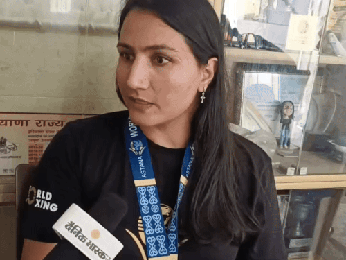 भिवानी में बोली बॉक्सर पूजा बोहरा-बदलेंगी मेडल का रंग:ओलिंपिक तक की रणनीति साझा की; अभी वर्ल्ड चैंपियनशिप की तैयारी