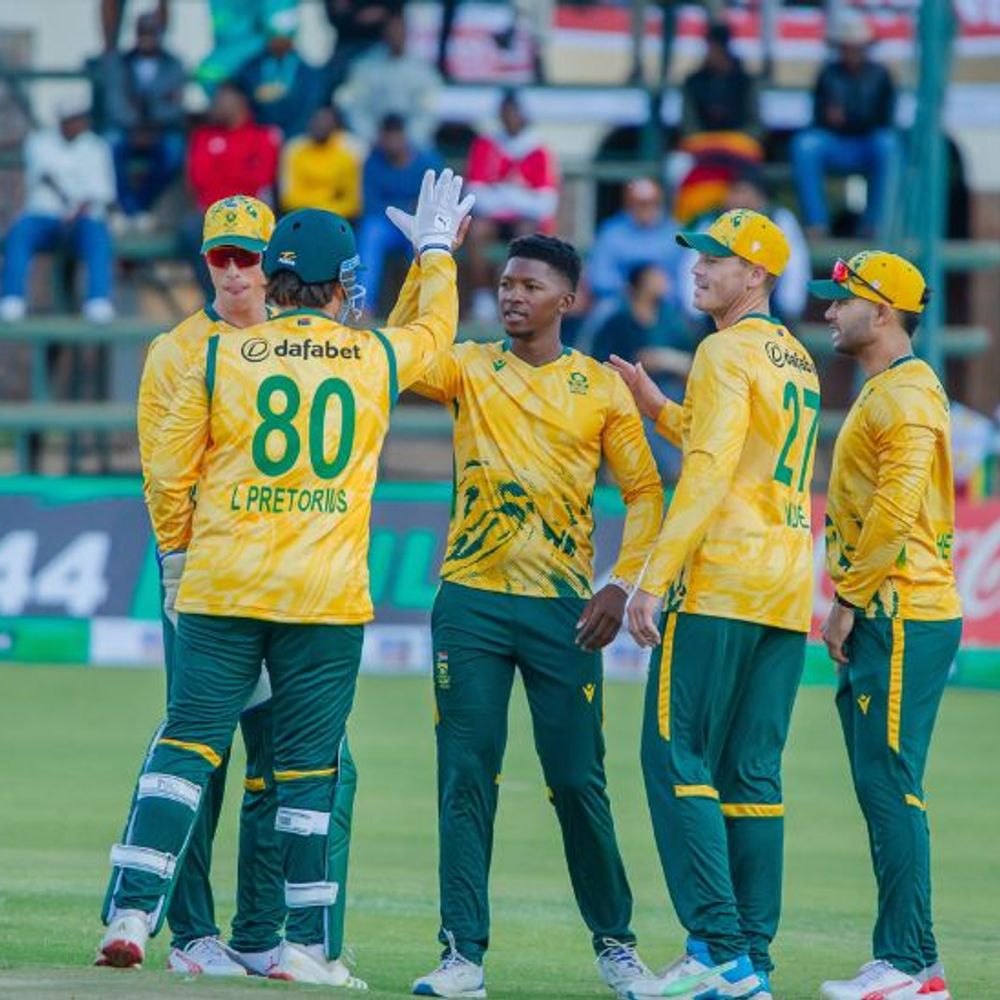 साउथ अफ्रीका ने जिम्बाब्वे को 5 विकेट से हराया:ट्राई सीरीज के पहले टी-20 में ब्रेविस ने 41 रन बनाए; लिंडे को 3 विकेट
