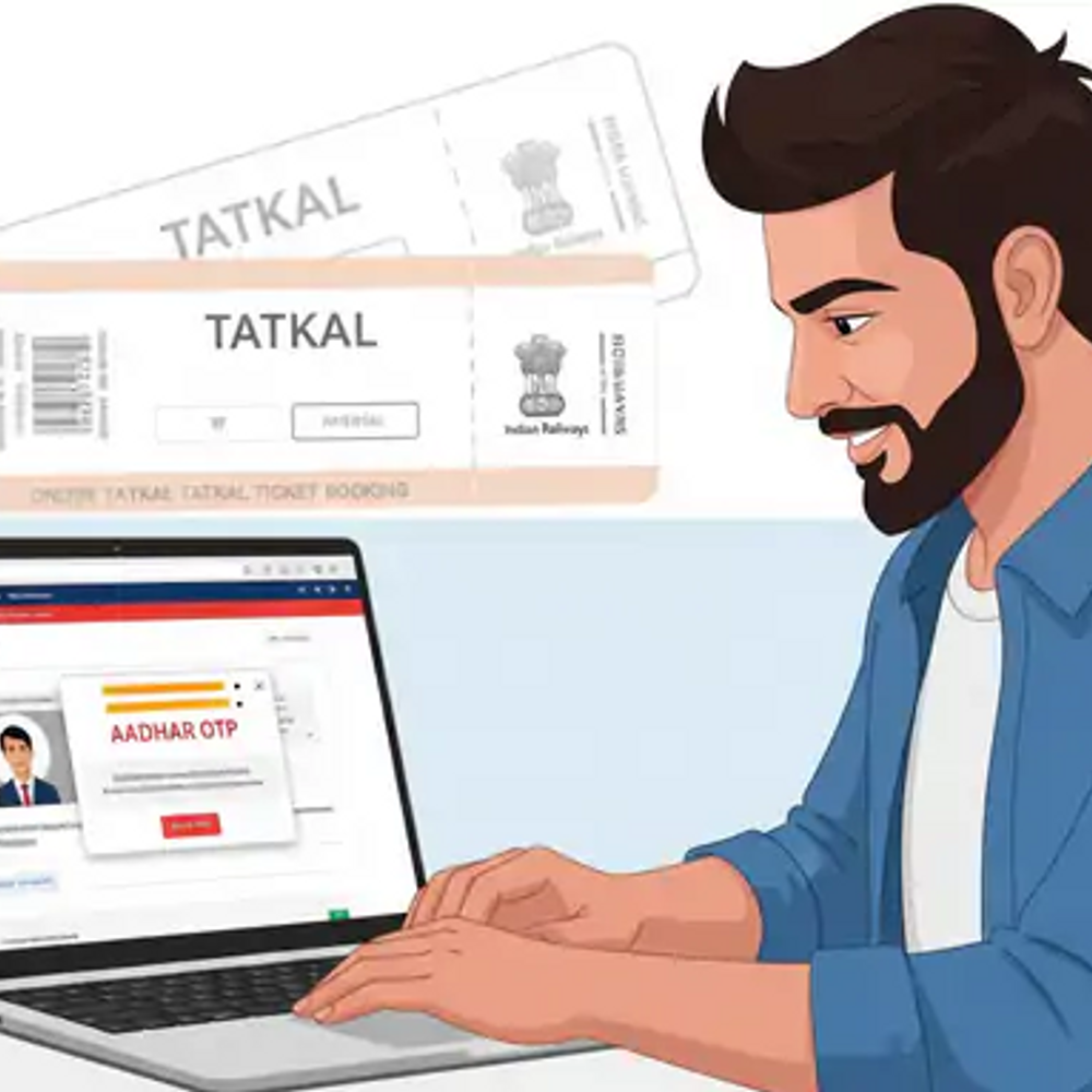 कल से आधार OTP से बुक होंगे तत्काल टिकट:पहले 30 मिनट एजेंट्स नहीं कर पाएंगे बुकिंग; आम यात्रियों को टिकट आसानी से मिलेगा