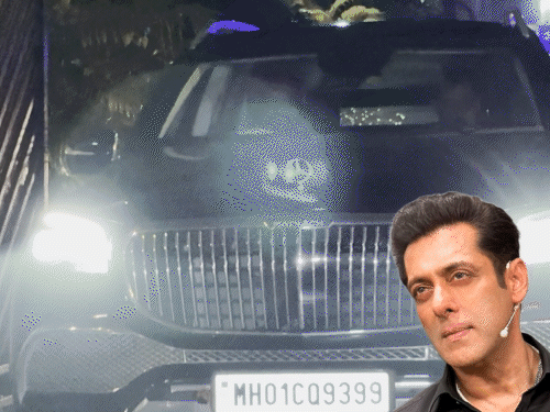 बांद्रा में सलमान खान स्पॉट हुए:'बैटल ऑफ गलवान' की शूटिंग के बाद महबूब स्टूडियो से हाई सिक्योरिटी के साथ निकले