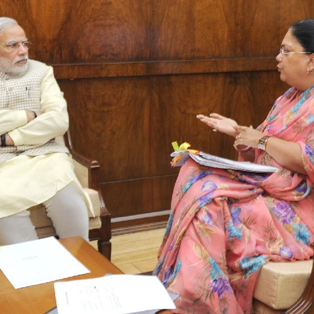 वसुंधरा मोदी से मिलीं, राजस्थान सीएम भी दिल्ली में थे:जगदीप धनखड़ के इस्तीफे के बाद सियासत तेज, उपराष्ट्रपति की रेस से जोड़कर देखा जा रहा