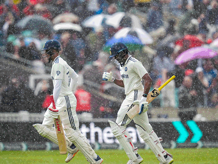 IND Vs ENG ओवल टेस्ट-गिल ने तोड़ा गावस्कर का रिकॉर्ड:एक सीरीज में सबसे ज्यादा रन बनाने वाले भारतीय कप्तान बने; बारिश के कारण खेल रुका