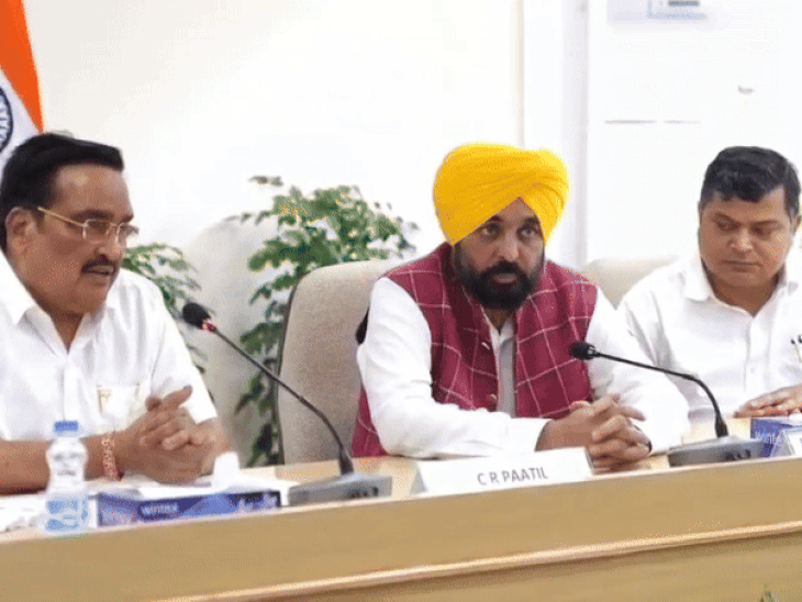 SYL को लेकर दिल्ली में हुई बैठक:CM मान का पीएम मोदी पर तंज, कहा- टंप कुछ ट्वीट ना करे, तो पानी मिल जाएगा