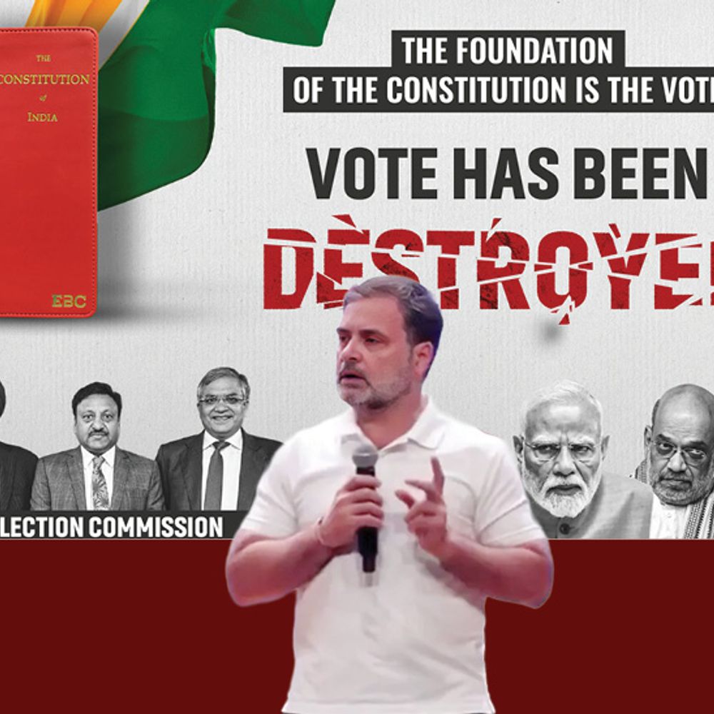 राहुल का आरोप- EC ने BJP के साथ चुनाव चुराया:स्क्रीन पर वोटर लिस्ट दिखाकर दावा- महाराष्ट्र में 40 लाख संदिग्ध नाम, कर्नाटक में भी फर्जीवाड़ा