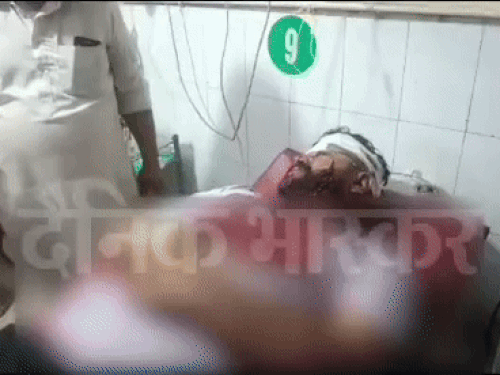 लुधियाना में बदमाशों ने लूटा शराब का ठेका:पैसे गिन रहे कर्मचारी के सिर पर मारी ईंटें और तलवार,दिमाग की नस पर लगी चोट