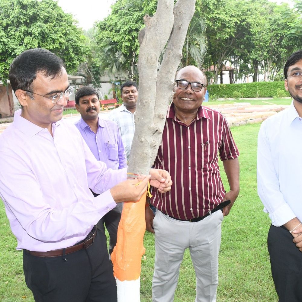 पेड़ों को रक्षासूत्र बांधकर लिया पर्यावरण रक्षा का संकल्प:दैनिक भास्कर के 10वीं वर्षगांठ पर पहल, गांव-टोले तक लोगों को जागरूक करने का संदेश