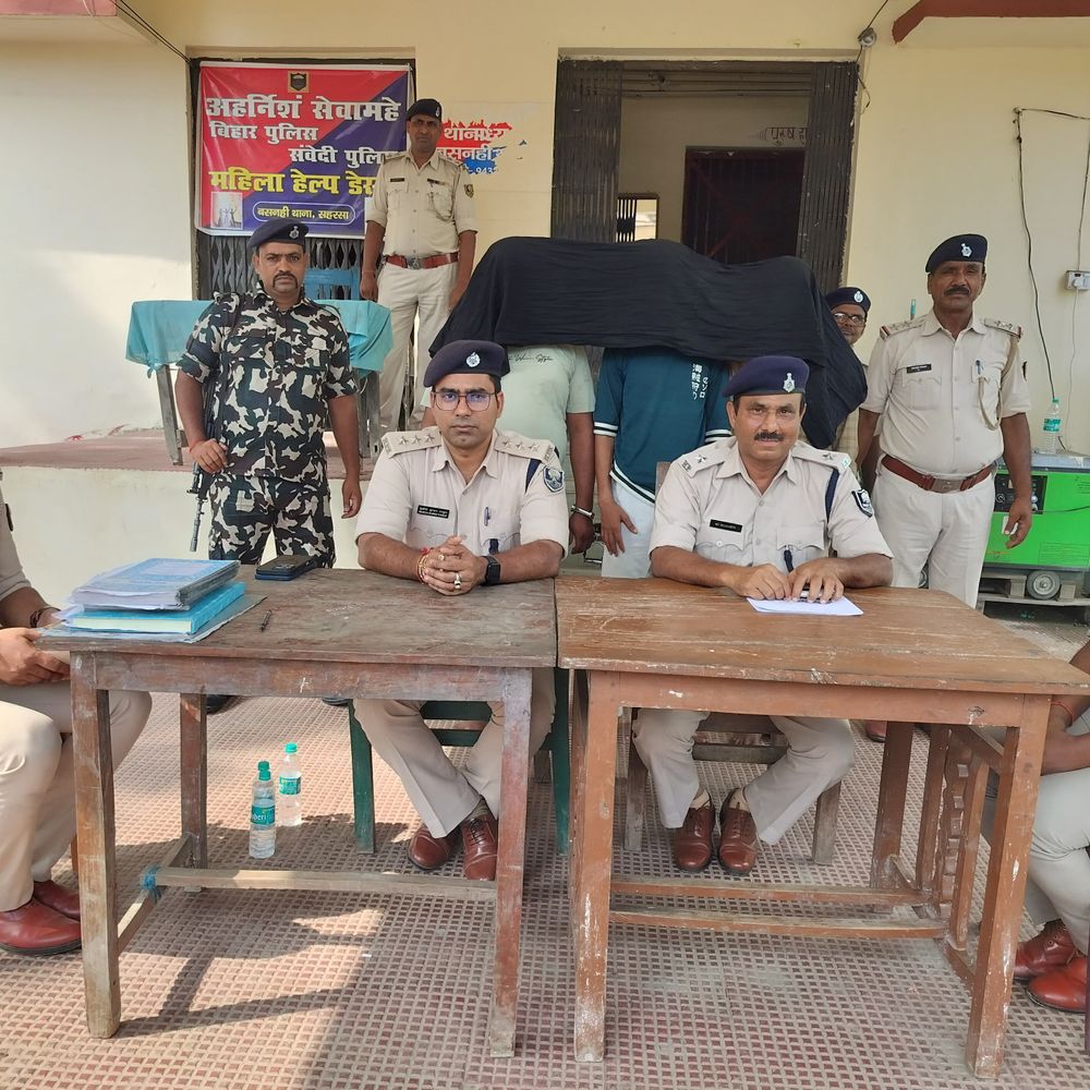 सहरसा पुलिस की बड़ी कामयाबी:कुख्यात भानु मंडल समेत तीन अपराधी गिरफ्तार, 25 हजार का है ईनामी