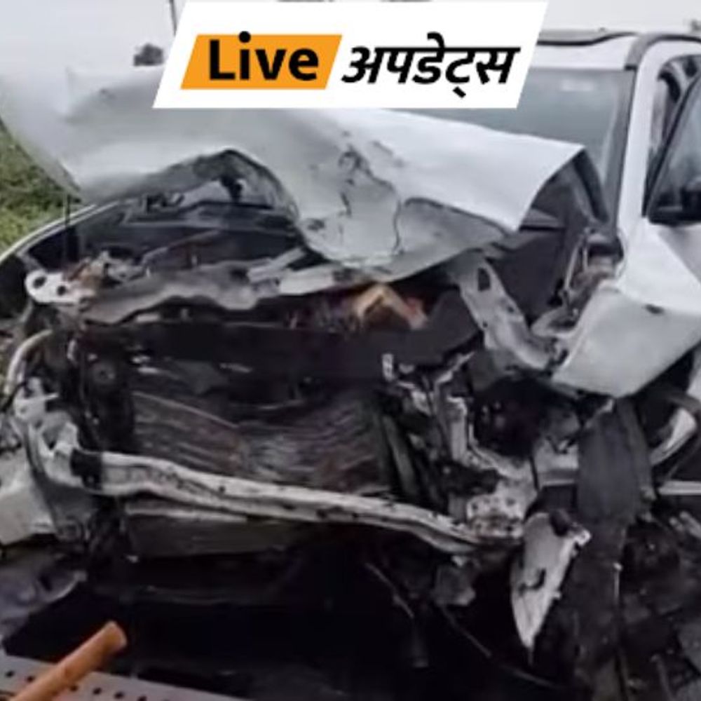 भास्कर अपडेट्स:गुजरात के सुरेंद्रनगर में दो कारों की टक्कर में 8 लोगों की मौत, हादसे के बाद आग लगने से सभी जले