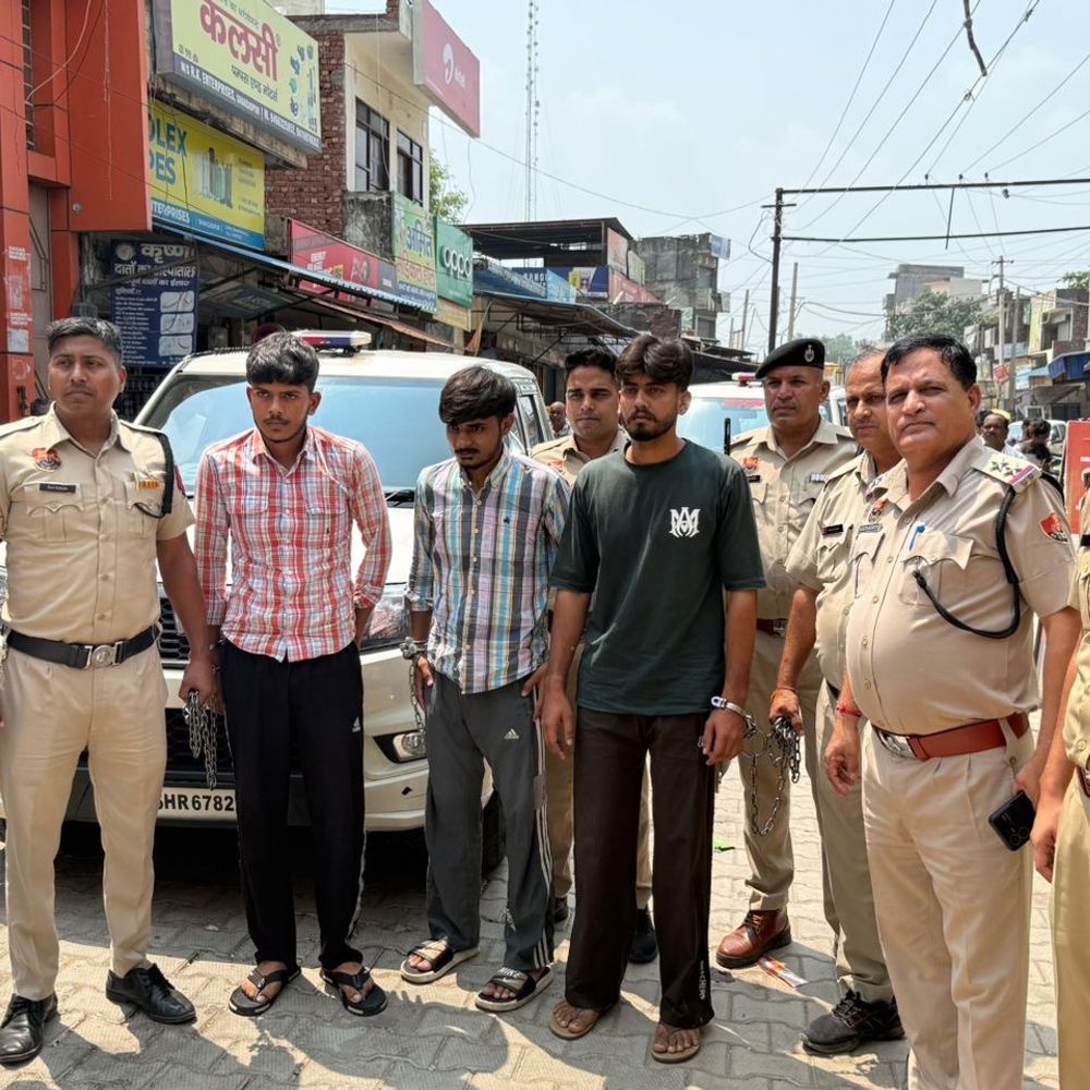 अंबाला पुलिस ने 3 हत्या आरोपियों को बाजार में घुमाया:उत्तराखंड के साहिल मर्डर में कार्रवाई, CM धामी ने मुख्यमंत्री सैनी से फोन पर लिया था अपडेट