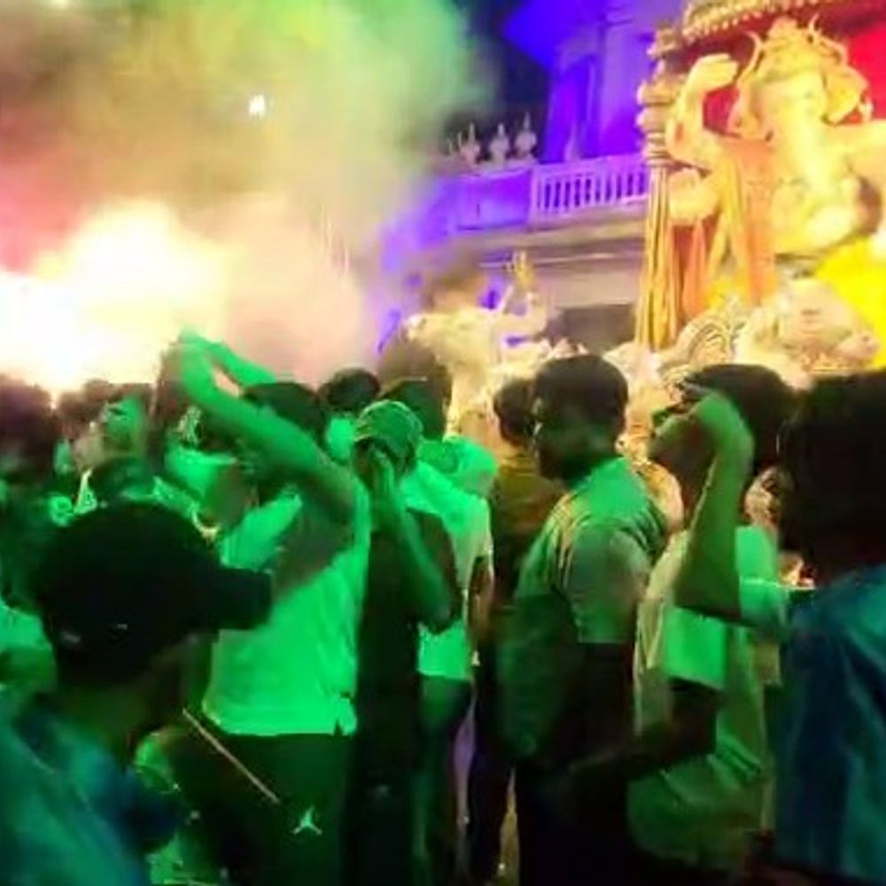 उज्जैन में गणेश उत्सव की तैयारी शुरू:महाभारत थीम पर भव्य प्रतिमा पहुंची, ढोल-नगाड़ो के साथ निकाली शोभा यात्रा