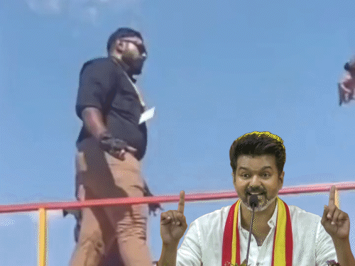 साउथ एक्टर विजय और उनके बाउंसरों पर केस दर्ज:कार्यकर्ता का आरोप- मुझे धक्का दिया गया, जिससे मैं गिरा और मेरे सीने में चोट लगी