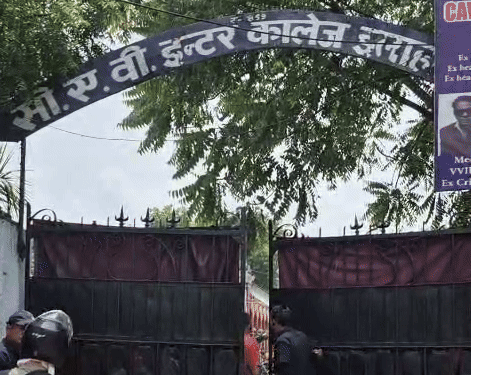 सीएवी कॉलेज में पति पत्नी और वो 2 की शूटिंग:प्रयागराज में पिछले पंद्रह दिन से चल रहा शूट