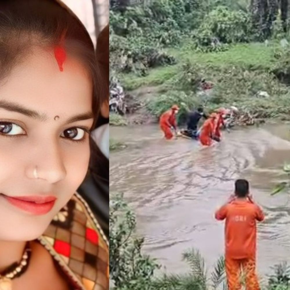 नदी में बही पत्नी की मौत, अब पति पर FIR:लापरवाही से रपटा पार करने की कोशिश, फिसलने से नदी में बही थी गर्भवती