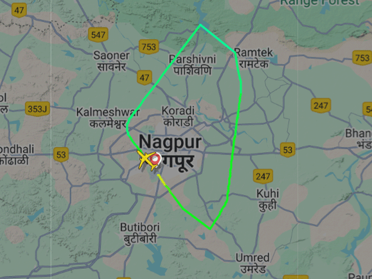 नागपुर से कोलकाता जा रहे इंडिगो विमान से पक्षी टकराया:विमान की नोज को नुकसान, अंदर धंसी; 5 दिनों में इंडिगो विमान की दूसरी इमरजेंसी लैंडिंग