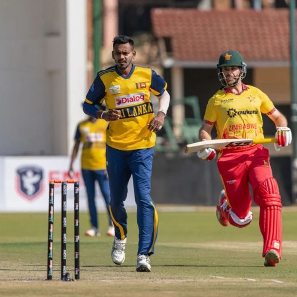 श्रीलंका ने जिम्बाब्वे को 4 विकेट से पहला टी-20 हराया:कामिंडु मेंडिस ने 41 रन बनाकर मैच जिताया; दुष्मंथा चमीरा को 3 विकेट