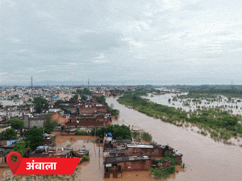 हरियाणा के VIP इलाकों में बाढ़ : CM गृहक्षेत्र में 3 बार टूटी मारकंडा, विज का एरिया 4 दिन से डूबा; श्रुति के जिले में 1 माह से जलभराव