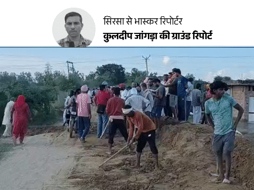 सिरसा में 2023 जैसी बाढ़ का खतरा:रिंग बांध के पास 5 फीट पानी; लोग बोले- प्रशासन ऊंचा करने से रोक रहा, 20 गांव डूबेंगे