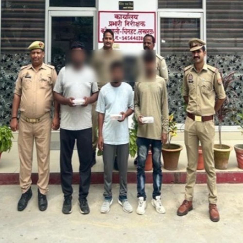 लखनऊ में टोपी-मॉस्क गैंग का खुलासा:दिन में रेकी रात में करते थे चोरी, सरगना समेत तीन गिरफ्तार
