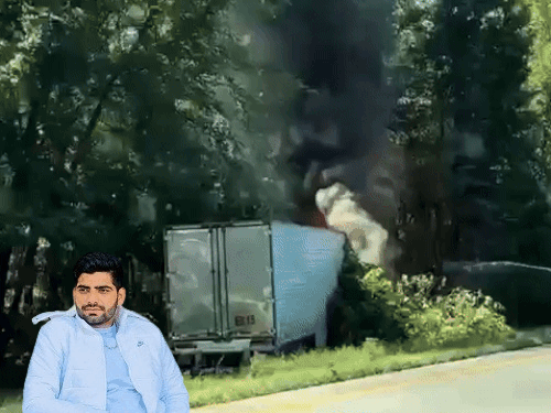 अमेरिका में जिंदा जला पानीपत का ड्राइवर:दूसरे ट्रक की टक्कर से पेड़ों में टकराया; ब्लास्ट के बाद लगी आग, करनाल में रहता है परिवार