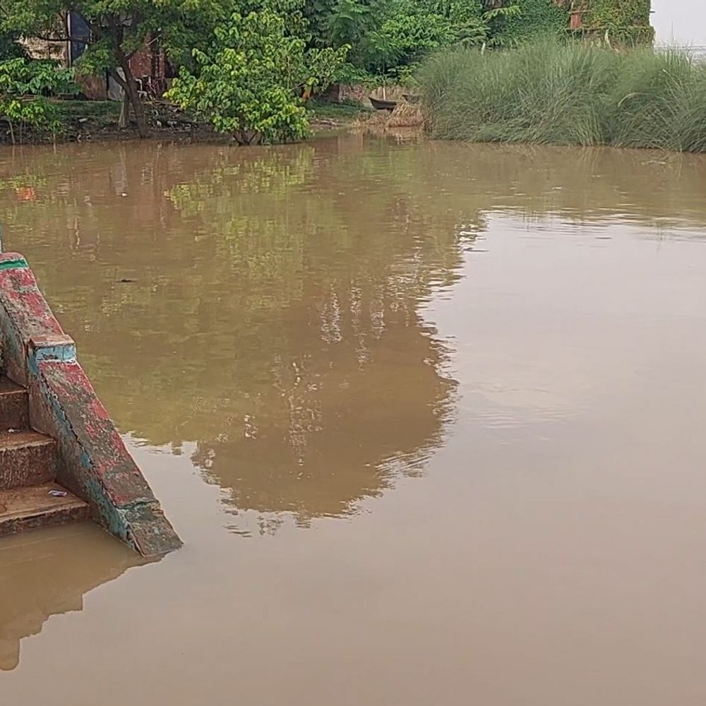 गाजीपुर में गंगा का जलस्तर खतरे के निशान से ऊपर:63.590 मीटर पर पहुंचा पानी, 5 तहसीलें बाढ़ से प्रभावित; फसलें डूबी