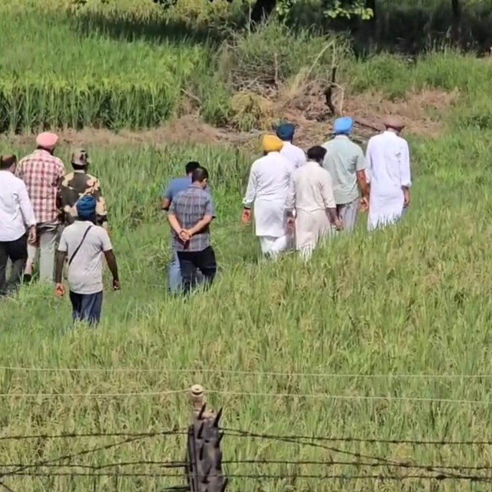 अमृतसर में रावी में बाढ़ से सीमावर्ती खेतों में नुकसान:  BSF ने खोला गेट, फेसिंग पार कर जांच करने पहुंचे MLA – Amritsar News