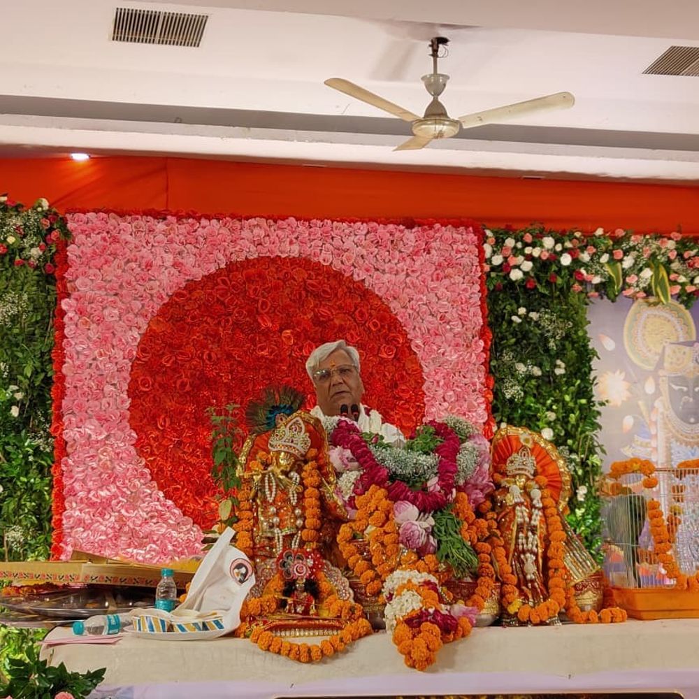 मुरादाबाद में भागवत कथा का समापन:आचार्य कोठारी ने बताया- ईश्वर चिंतन ही शाश्वत सुख का मार्ग