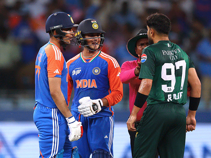 सूर्या ने सलमान से हाथ नहीं मिलाया, अभिषेक-रऊफ में बहस:साहिबजादा का मिसाइल सेलिब्रेशन, भारत ने 5, पाकिस्तान ने 2 कैच छोड़े; मोमेंट्स