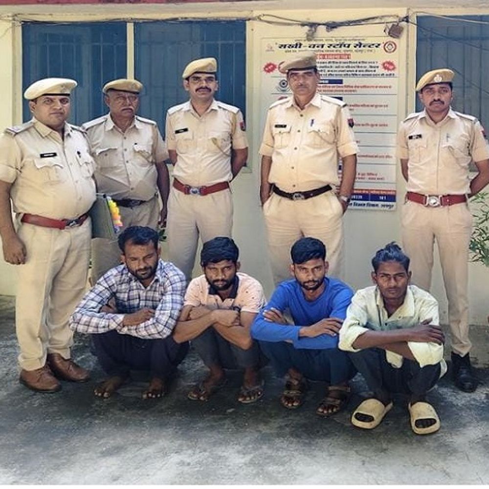 जावर माइंस से कॉपर केबल चोरी, 4 आरोपी गिरफ्तार:हिंदुस्तान जिंक की बलारिया खदान का मामला, सीसीटीवी में हुई आरोपियों की पहचान