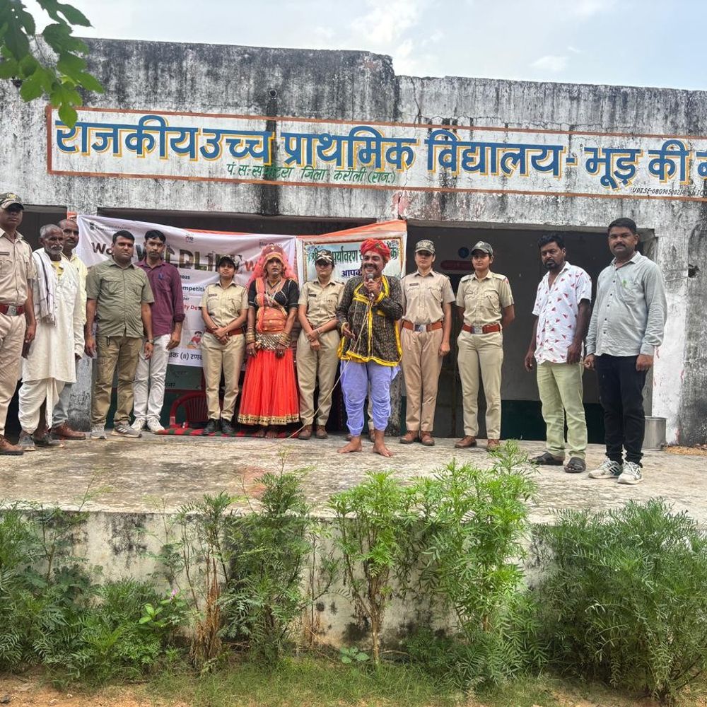 कैलादेवी रेंज में वन्यजीव सप्ताह 2025 शुरू:अधिकरियों संग बच्चों ने निकाली संरक्षण रैली, कठपुतली शो से जागरूकता अभियान